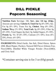 Dill Pickle Popcorn Seasoning - Tangy, Sour Snack Topping