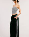 Satin Track Pants with Side Stripes