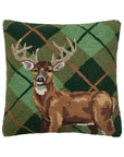 Deer Plaid Hook Pillow