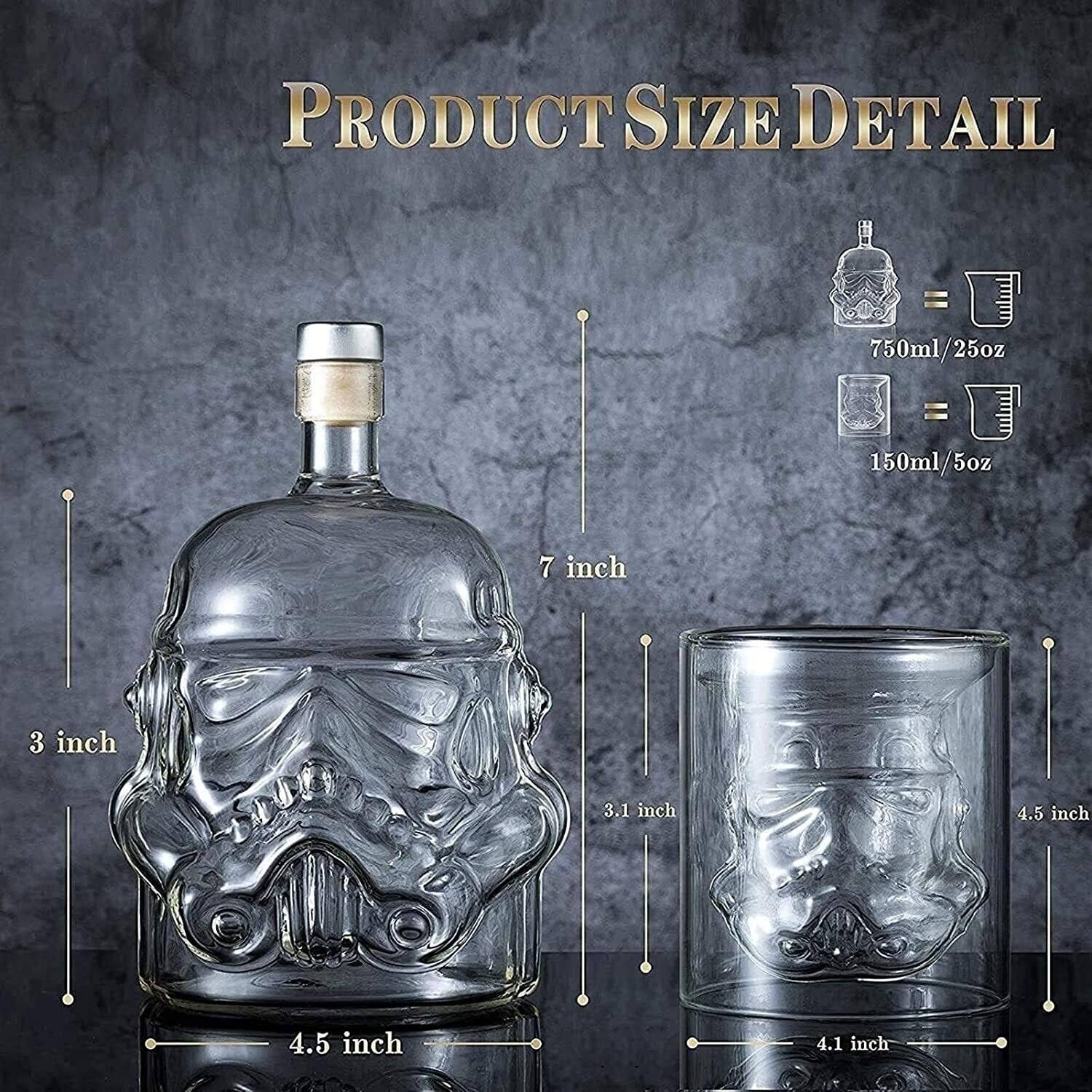 Stormtrooper Decanter and Shot Glasses