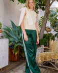 Satin Track Pants with Side Stripes