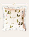 Scalloped Square Throw Pillow-Aprés Ski