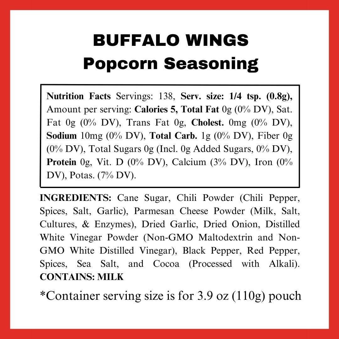Buffalo Wings Popcorn Seasoning - Spicy Popcorn Flavor