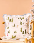Scalloped Square Throw Pillow-Aprés Ski