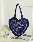 Book Lover Heart Tote Bag