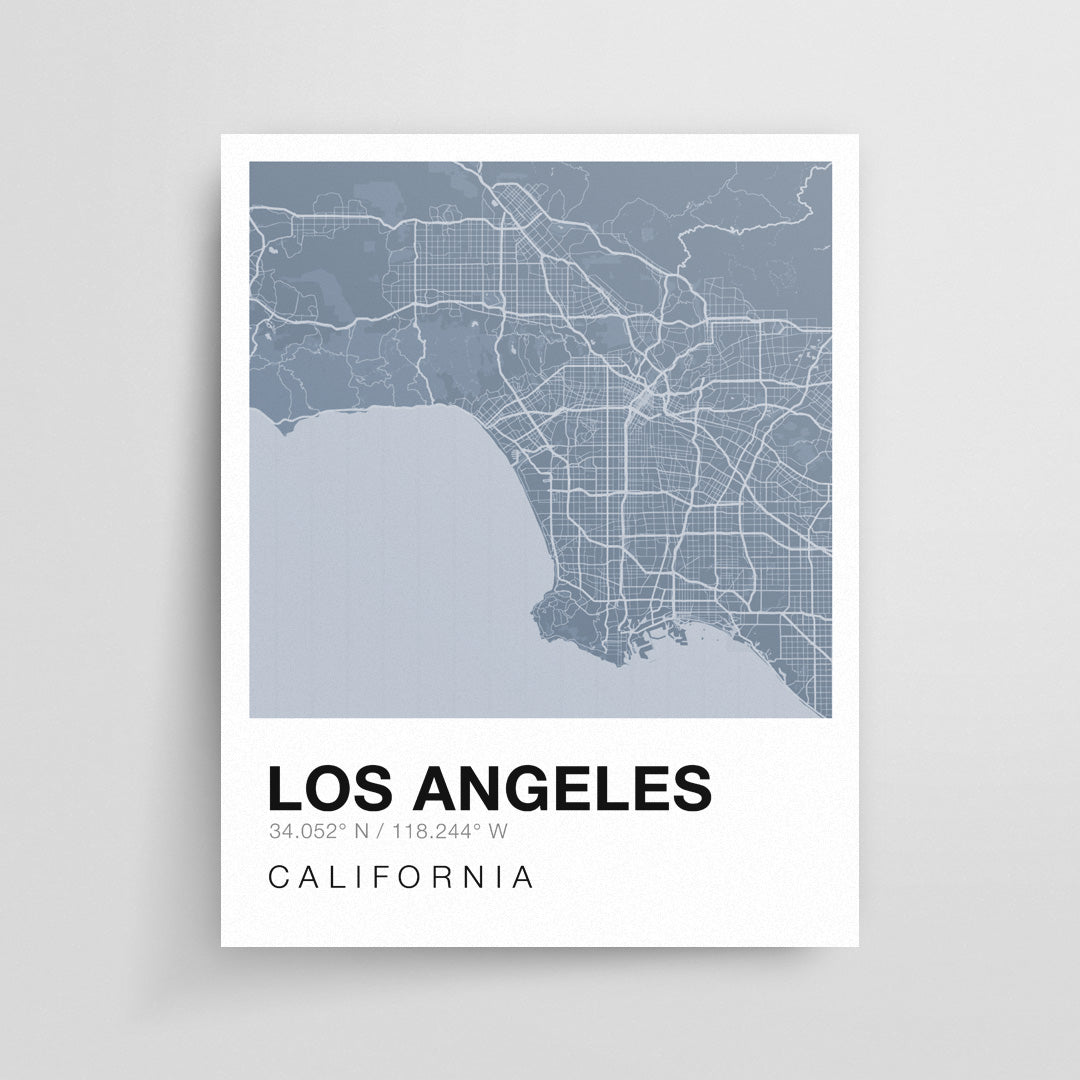 Color Swatch Map Print - Los Angeles