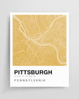 Color Swatch Map Print - Pittsburgh
