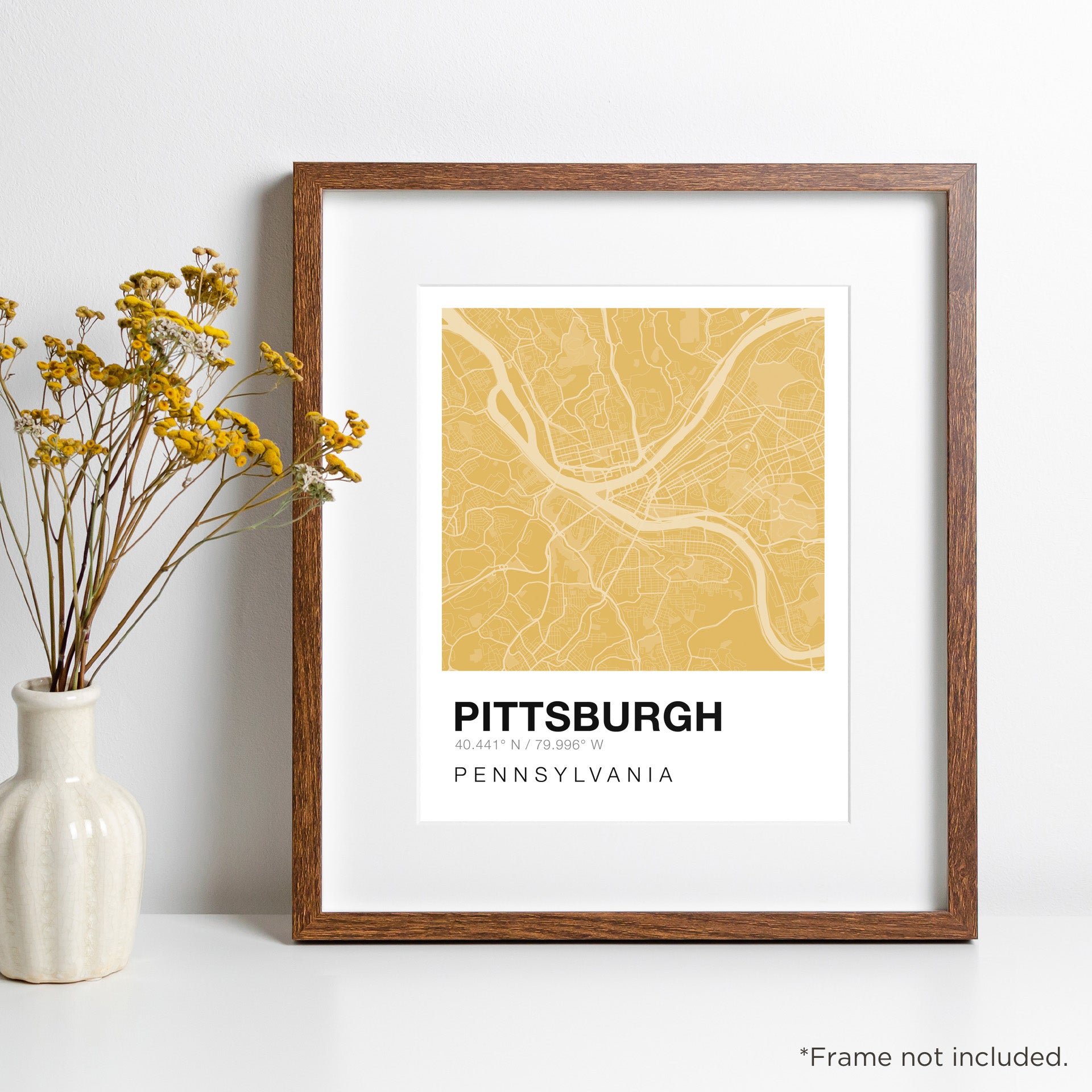 Color Swatch Map Print - Pittsburgh