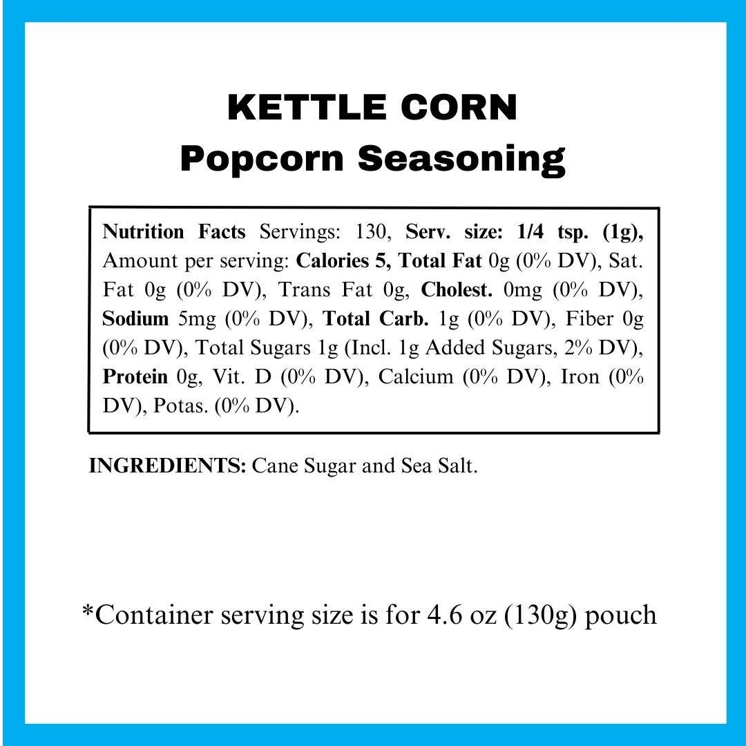 Kettle Corn Popcorn Seasoning - Carnival Corn Topping