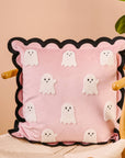 Scalloped Square Throw Pillow-Boo Crew