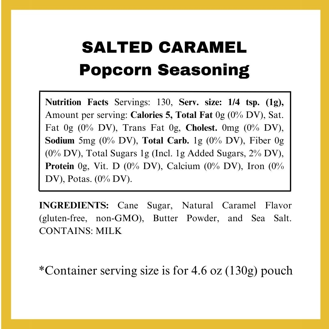 Salted Caramel Popcorn Seasoning - Gluten Free Caramel Corn
