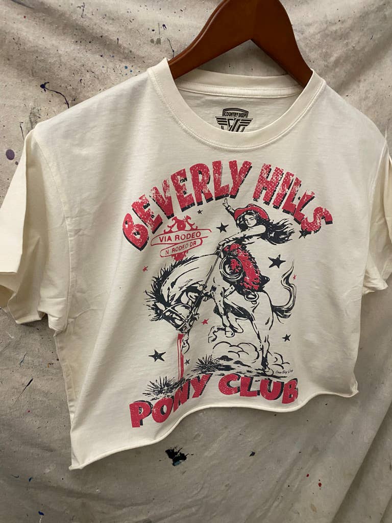 Beverly Hills Pony Club relaxed Crop T-shirt