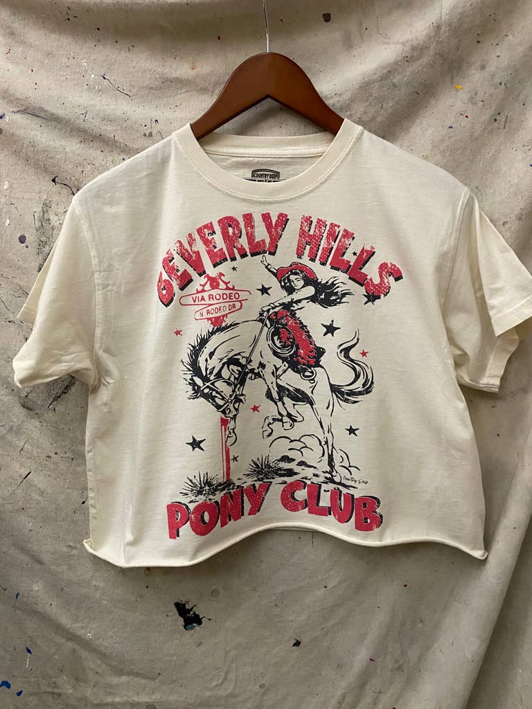Beverly Hills Pony Club relaxed Crop T-shirt