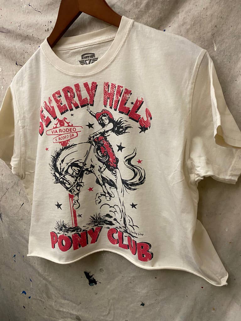 Beverly Hills Pony Club relaxed Crop T-shirt