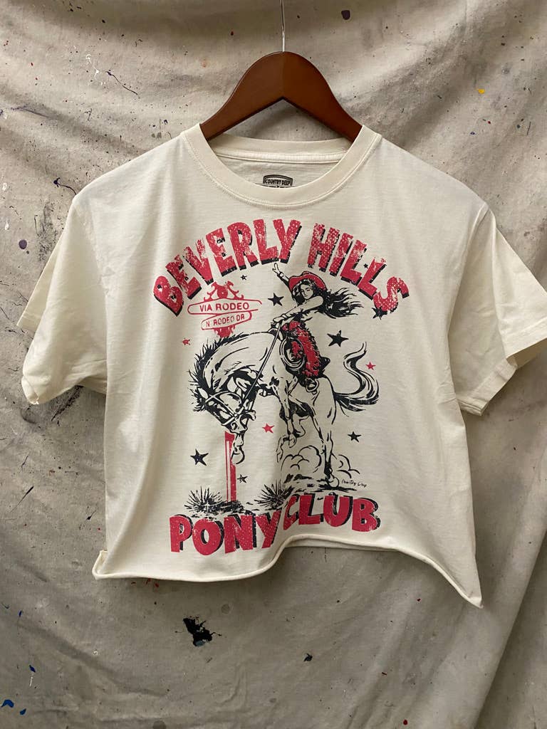 Beverly Hills Pony Club relaxed Crop T-shirt