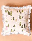 Scalloped Square Throw Pillow-Aprés Ski