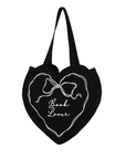 Book Lover Heart Tote Bag
