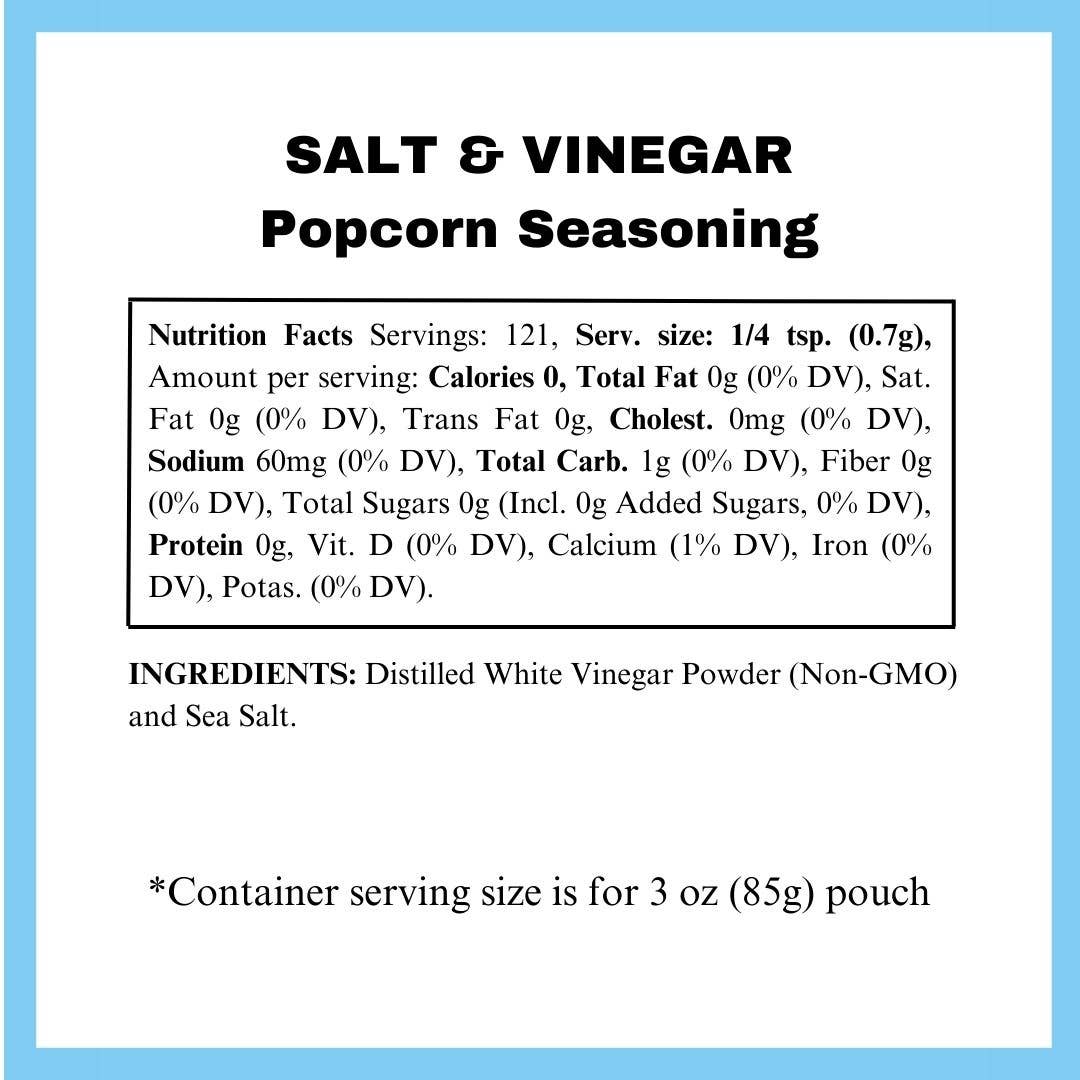 Salt And Vinegar Popcorn Seasoning - Tangy Salty Toppings
