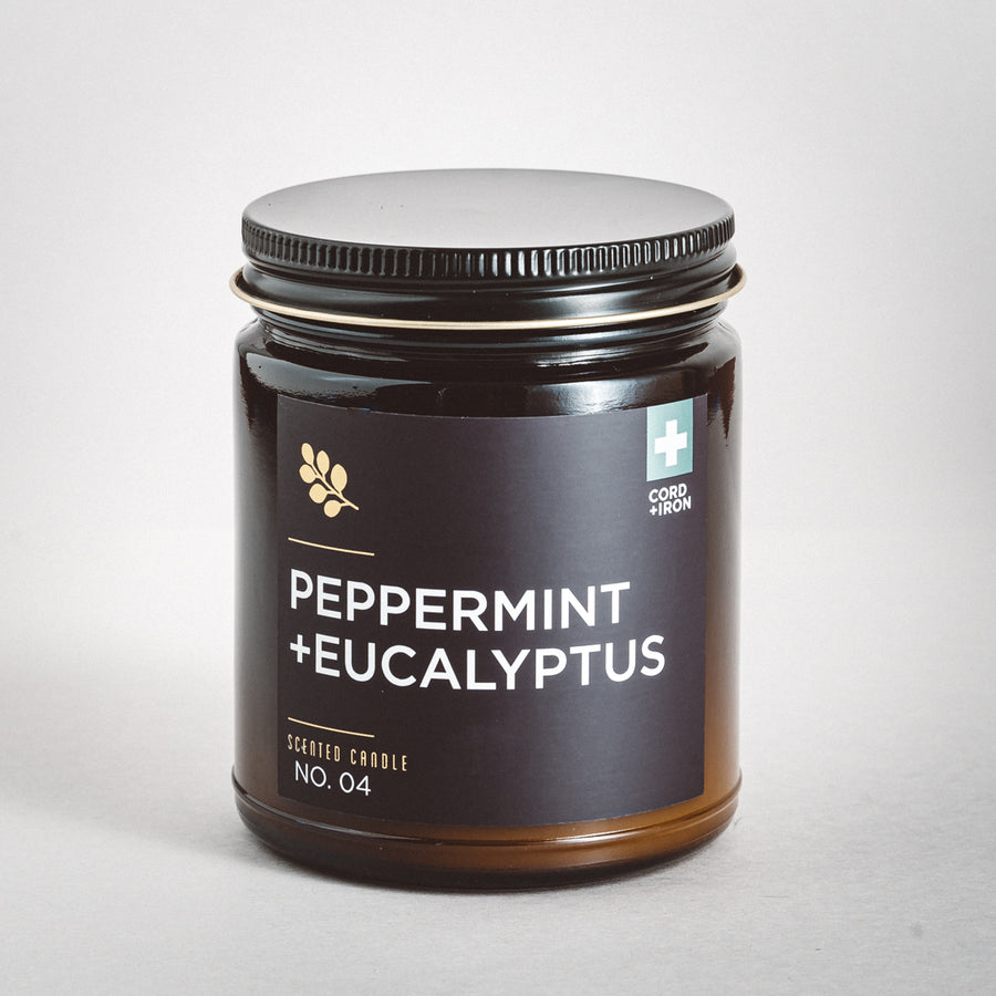Peppermint + Eucalyptus - Amber Jar Candle
