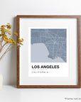 Color Swatch Map Print - Las Angeles