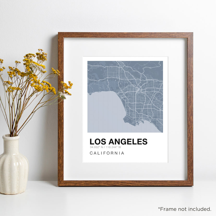 Color Swatch Map Print - Los Angeles