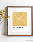 Color Swatch Map Print - Pittsburgh