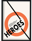Heroes David Bowie Inspired Retro Giclée Art Print